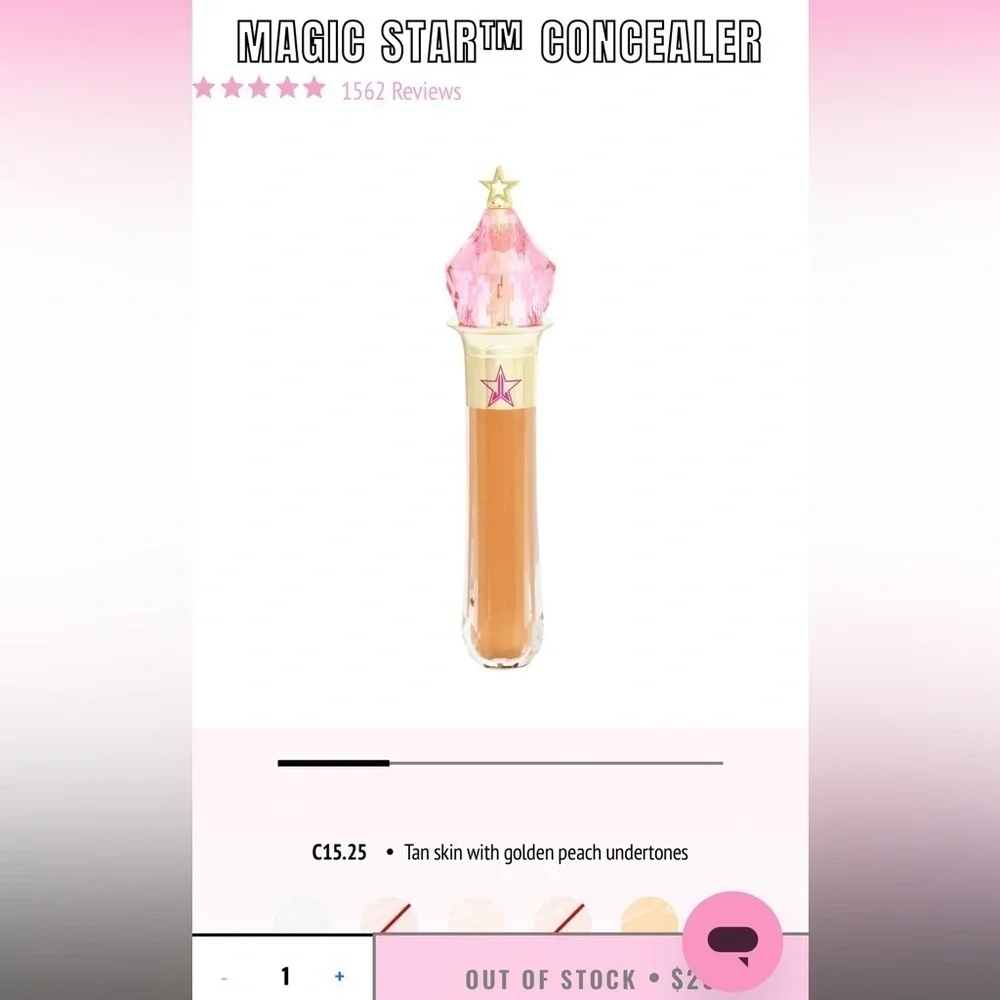 Magic Star C15.25, Jeffree Star Magic Star Concealer C15.25, NEW IN BOX.